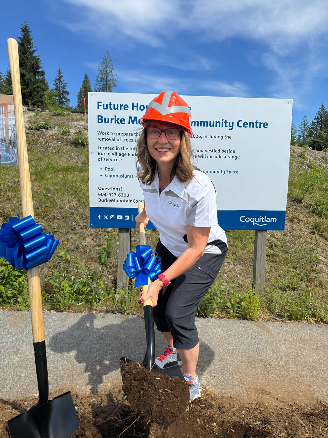 Groundbreaking for the Burke Mountain Community Centre